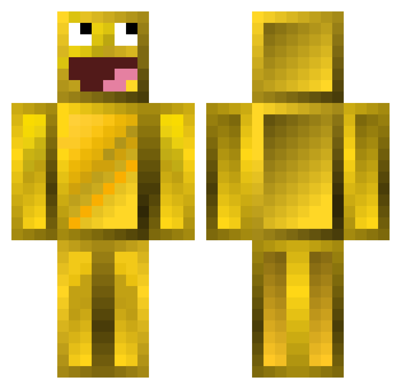 GiggidyGOO5 Minecraft skin, front and back view