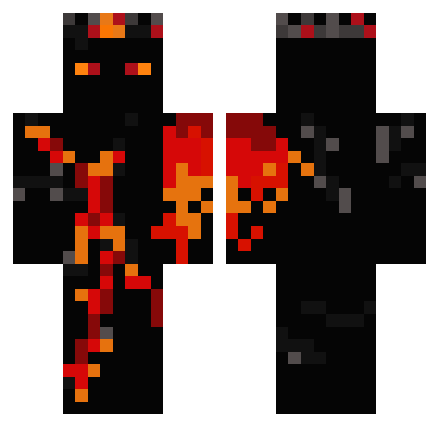 Dark_azf Minecraft skin, front and back view