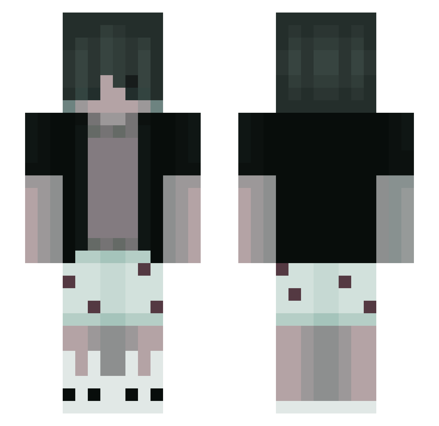 Xodia_ Minecraft skin, front and back view