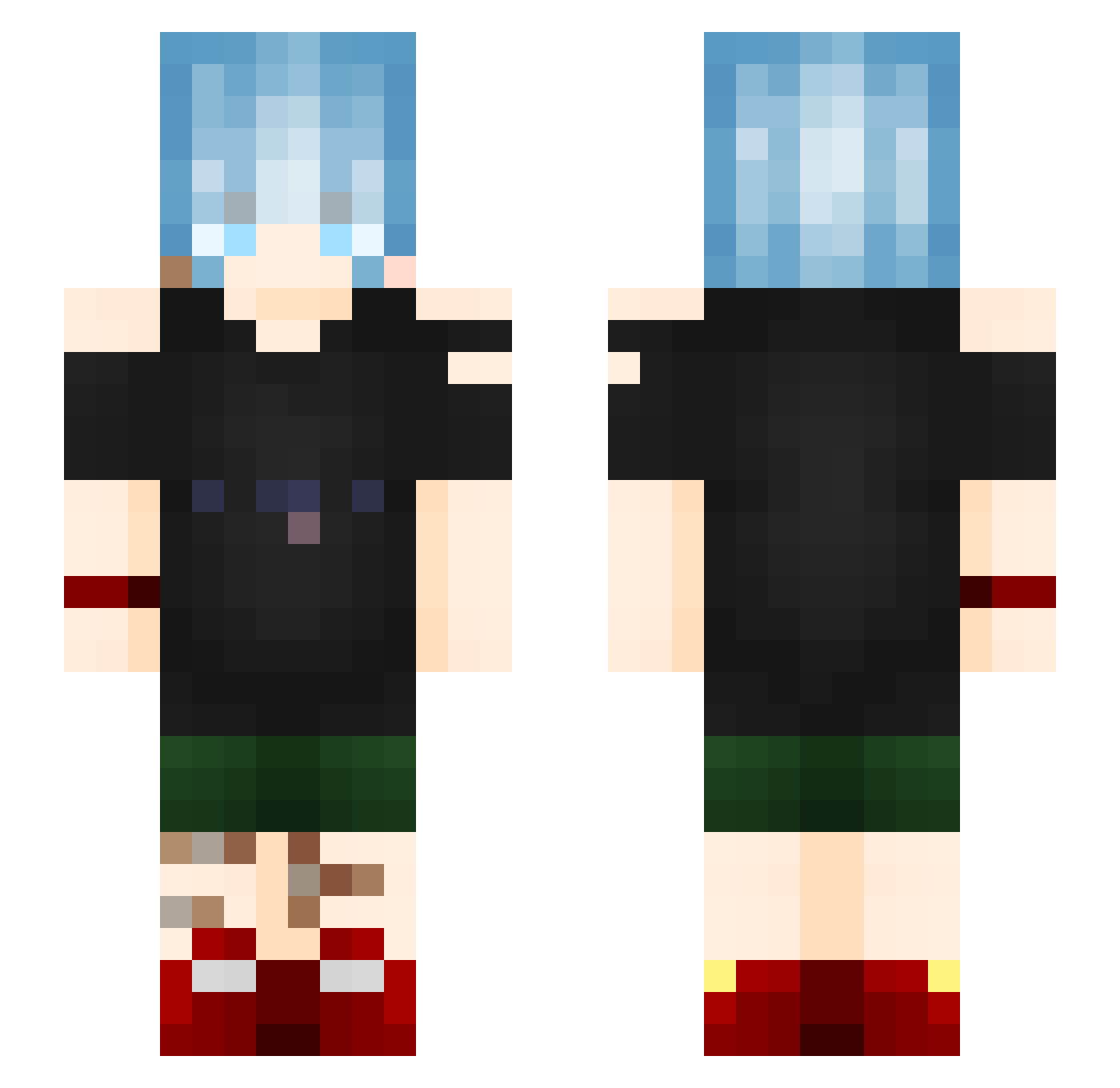 reenayvl Minecraft skin, front and back view