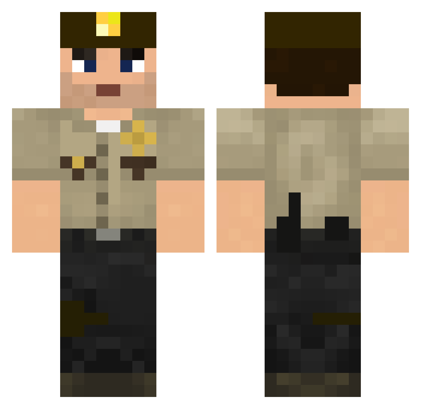 OneOfTwo2011 Minecraft skin, front and back view