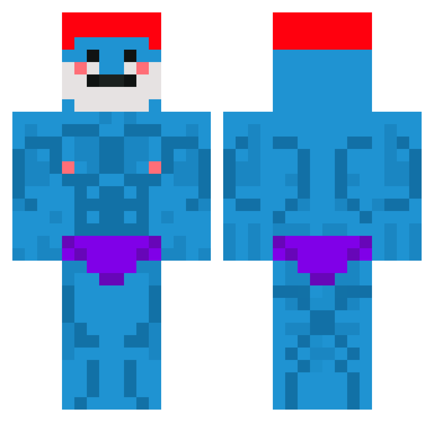 dark_pivo Minecraft skin, front and back view