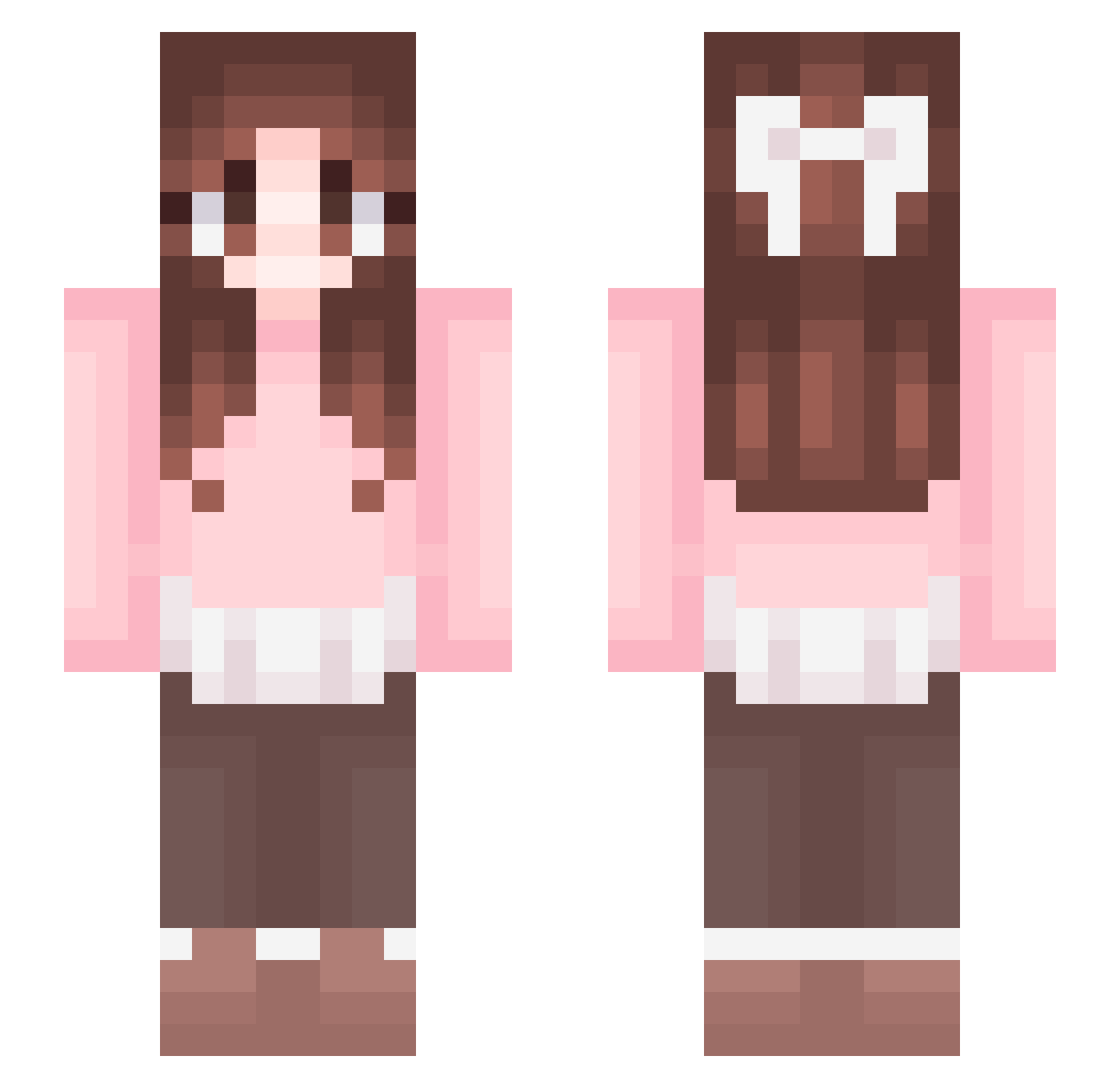 Lenskiinu Minecraft skin, front and back view