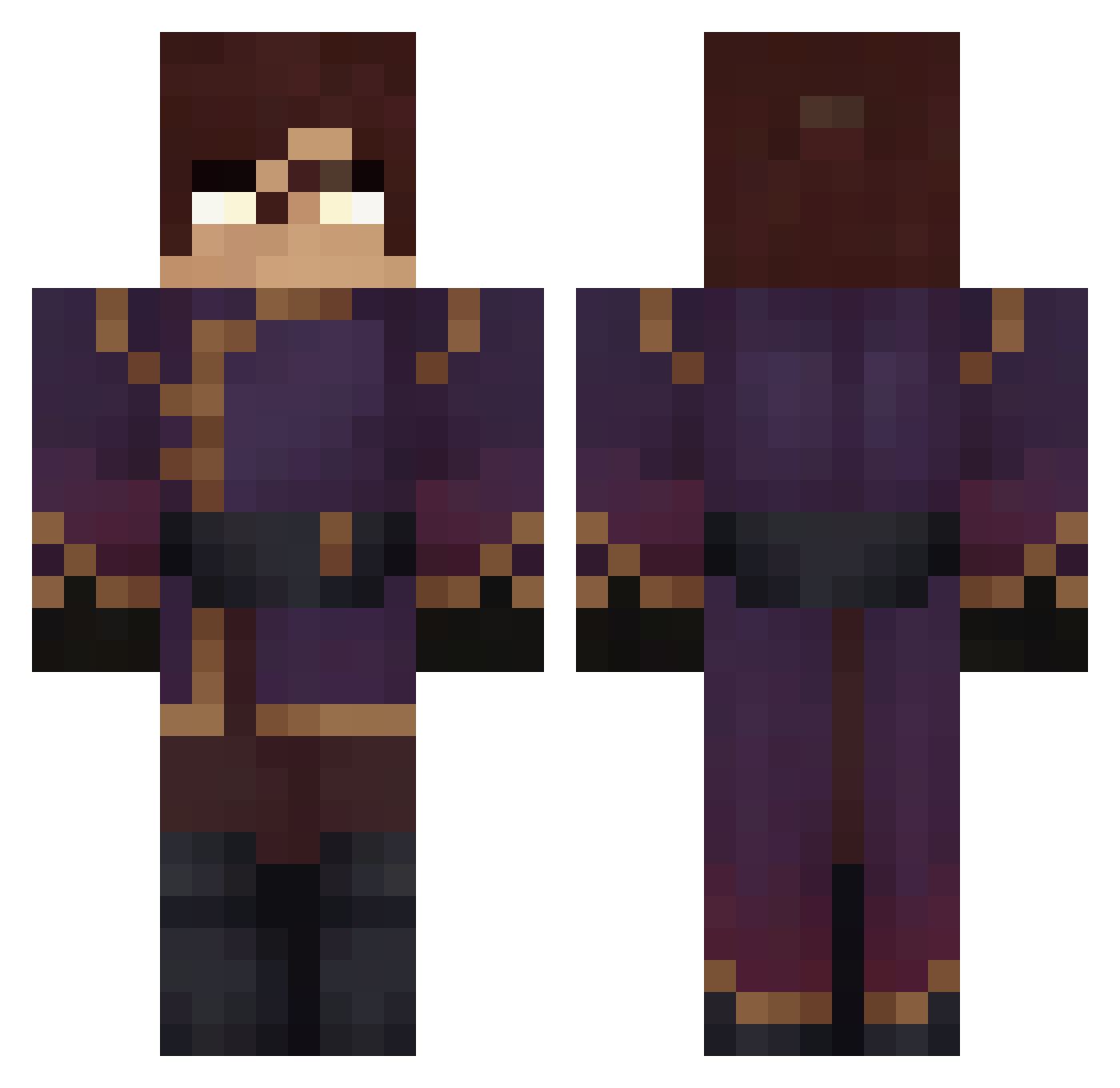 Unpurchase Minecraft skin, front and back view