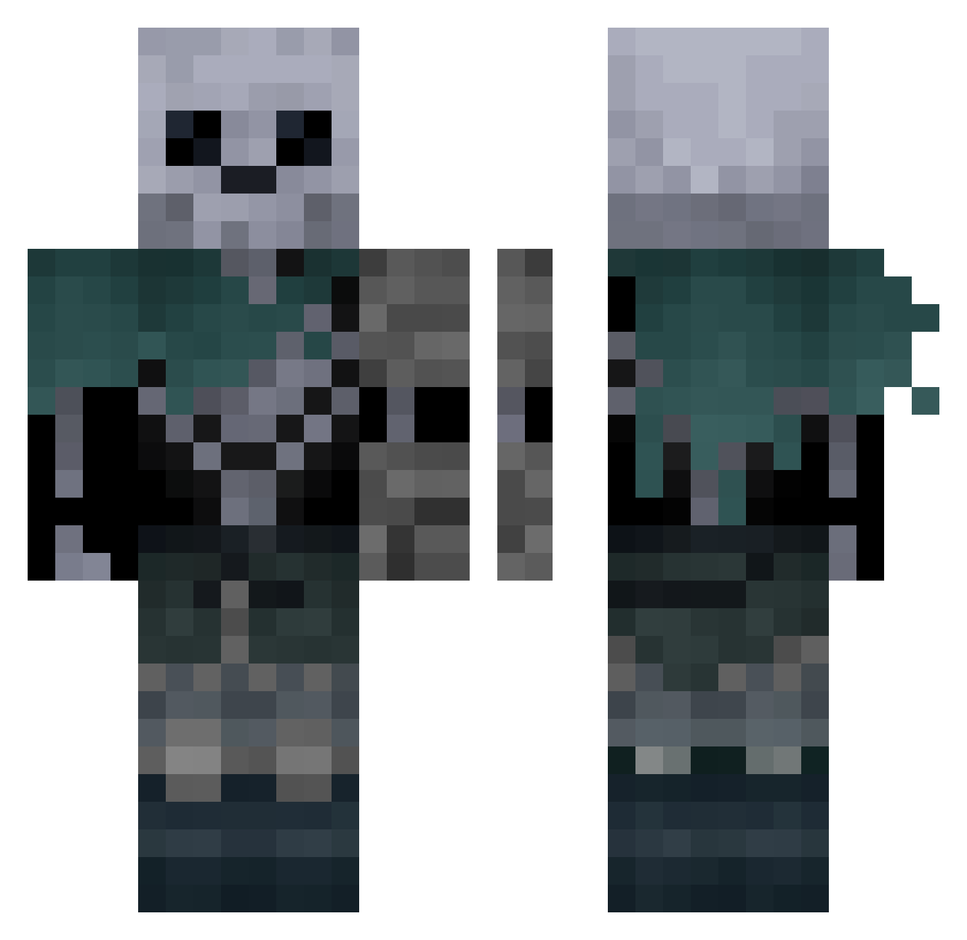 BryceD04 Minecraft skin, front and back view