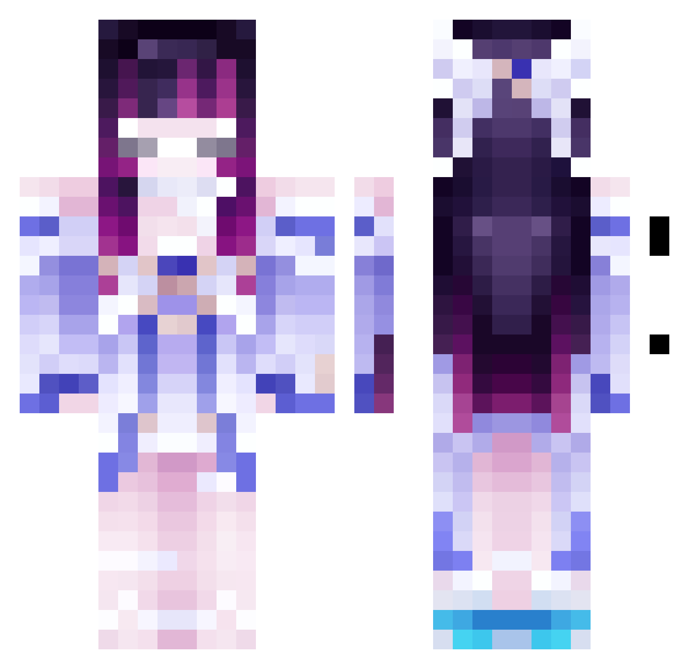 CinnamonCookie Minecraft skin, front and back view