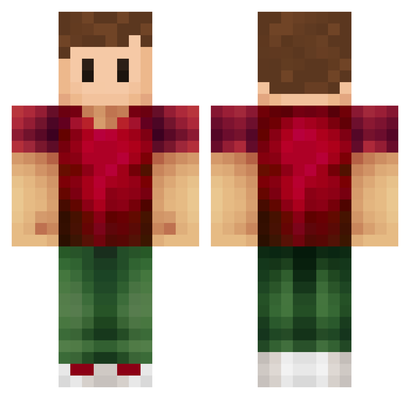 VodkamOlsunFT Minecraft skin, front and back view