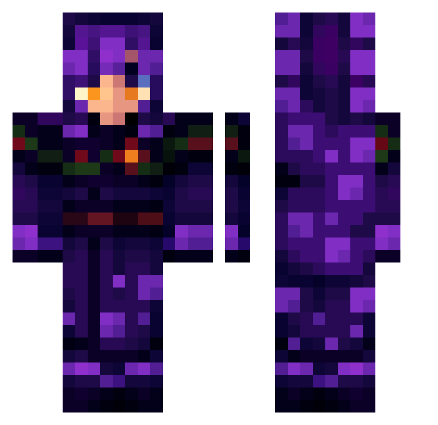 im_a_waffle_ Minecraft skin, front and back view