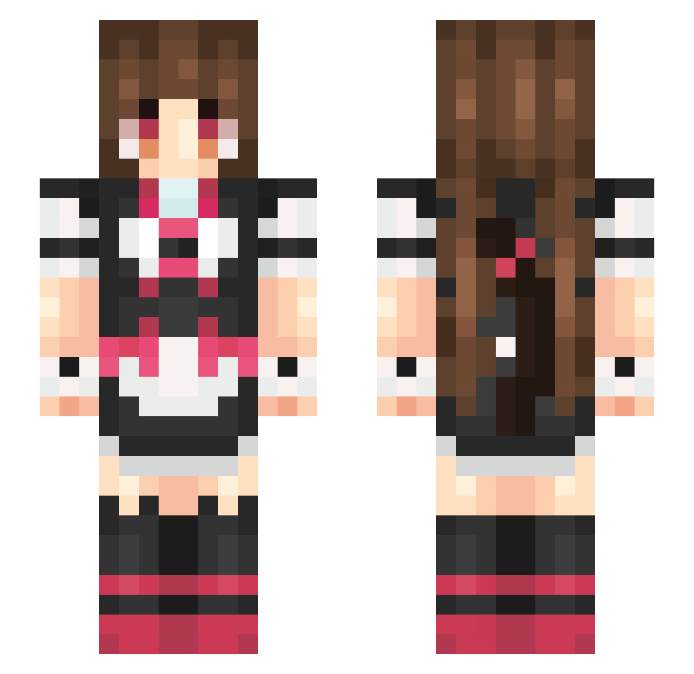 Cheese_Bacon Minecraft skin, front and back view