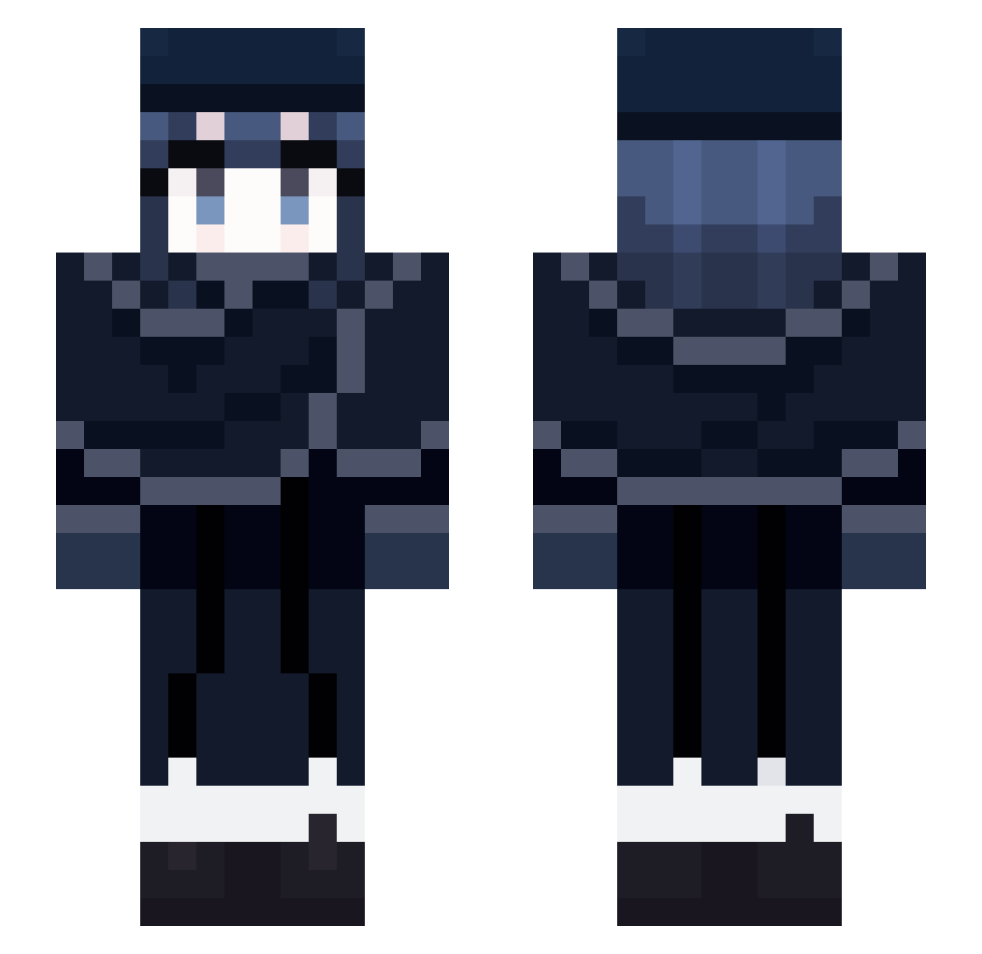 crescentren Minecraft skin, front and back view