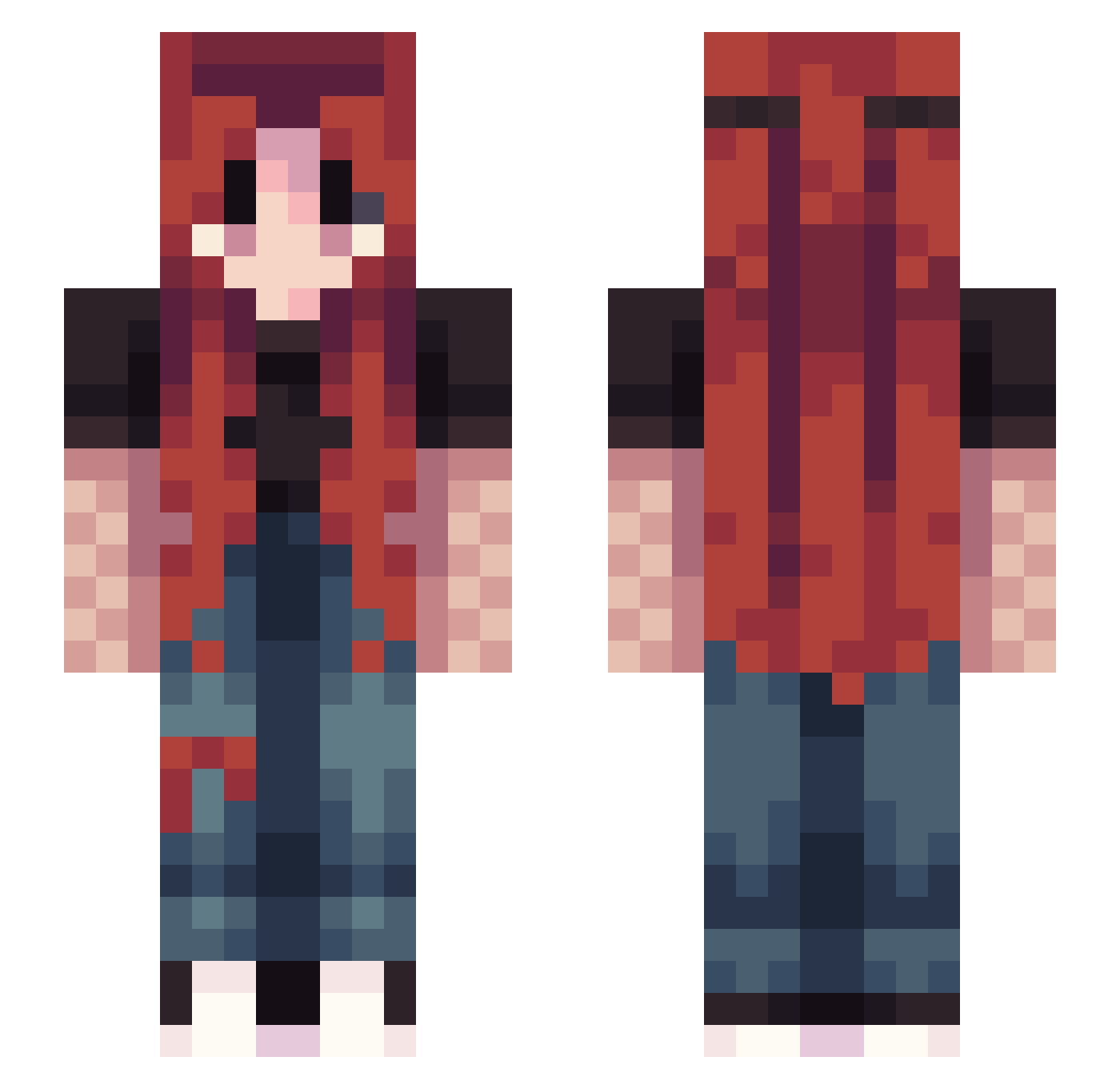 Karenzhitta Minecraft skin, front and back view