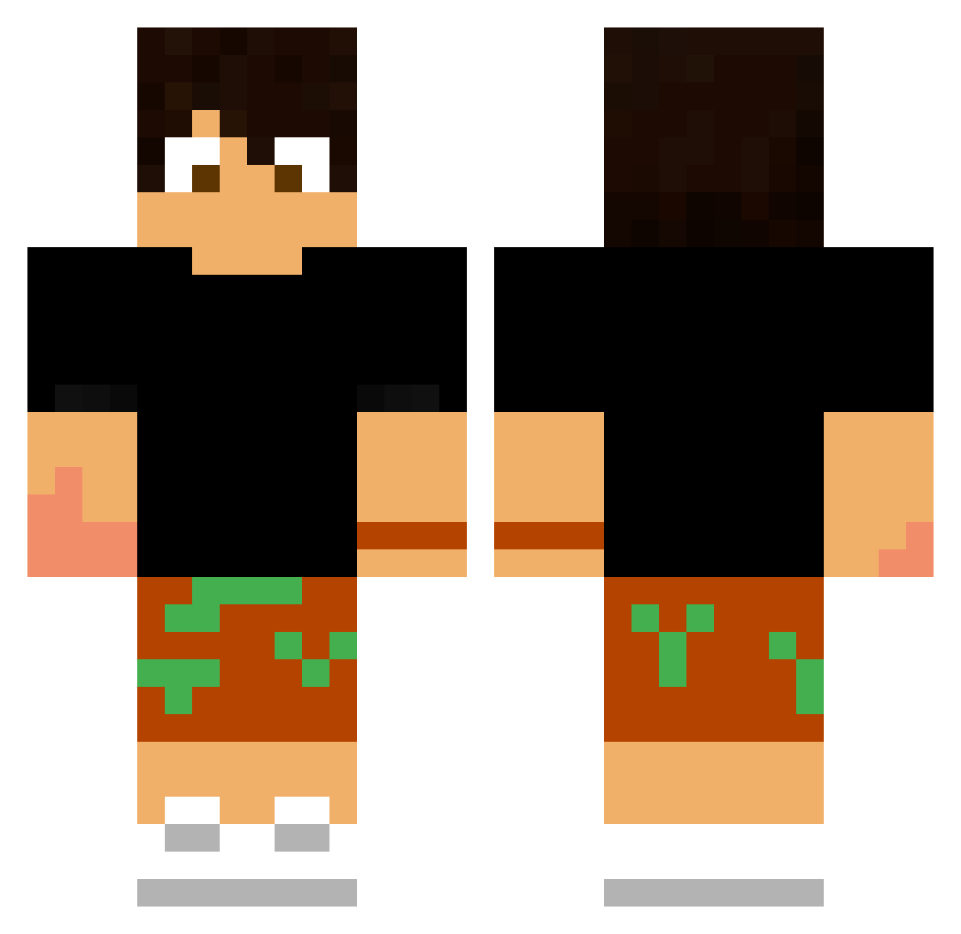 Marrqss Minecraft skin, front and back view