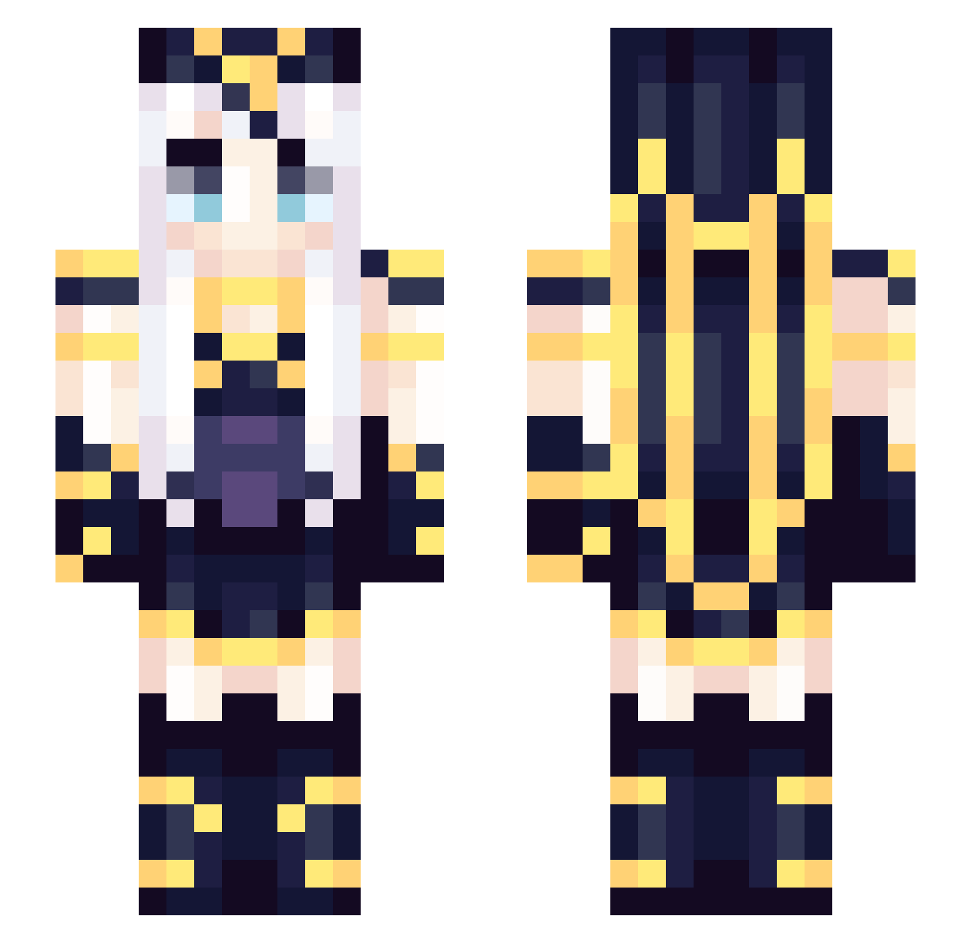 Inactive_Auraysu Minecraft skin, front and back view