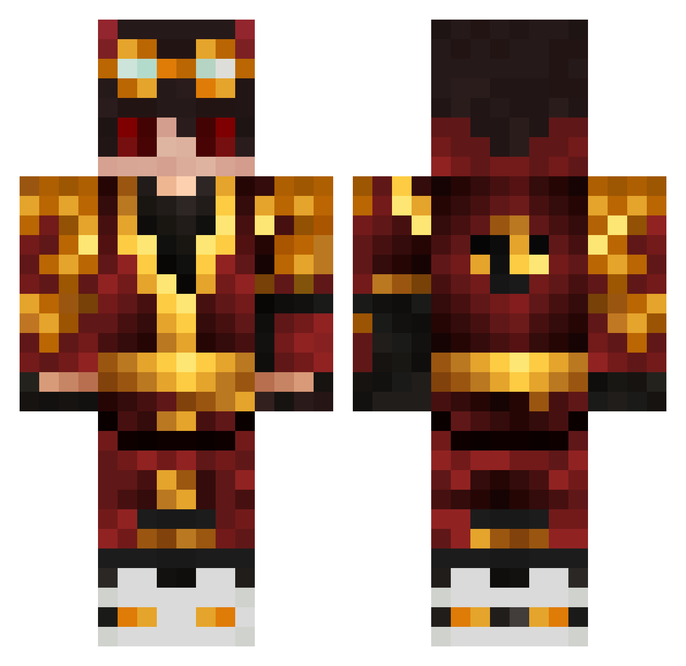 Morningztar_ Minecraft skin, front and back view