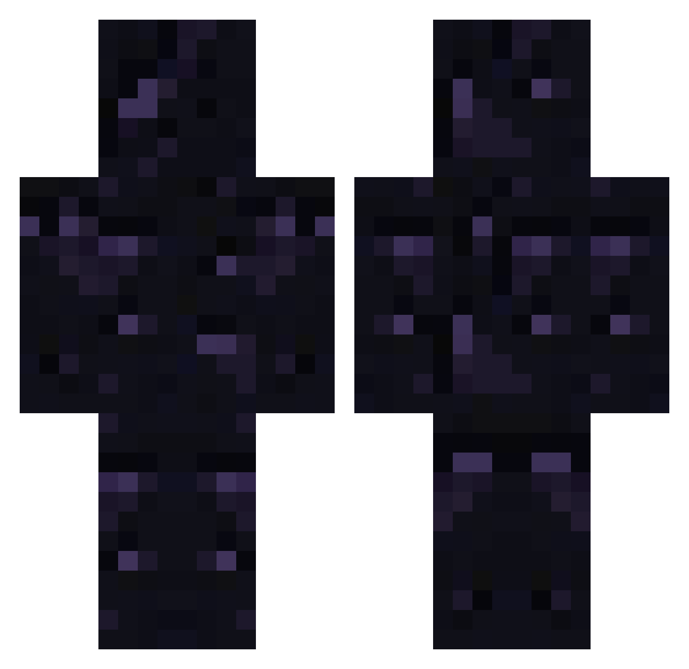 282T Minecraft skin, front and back view