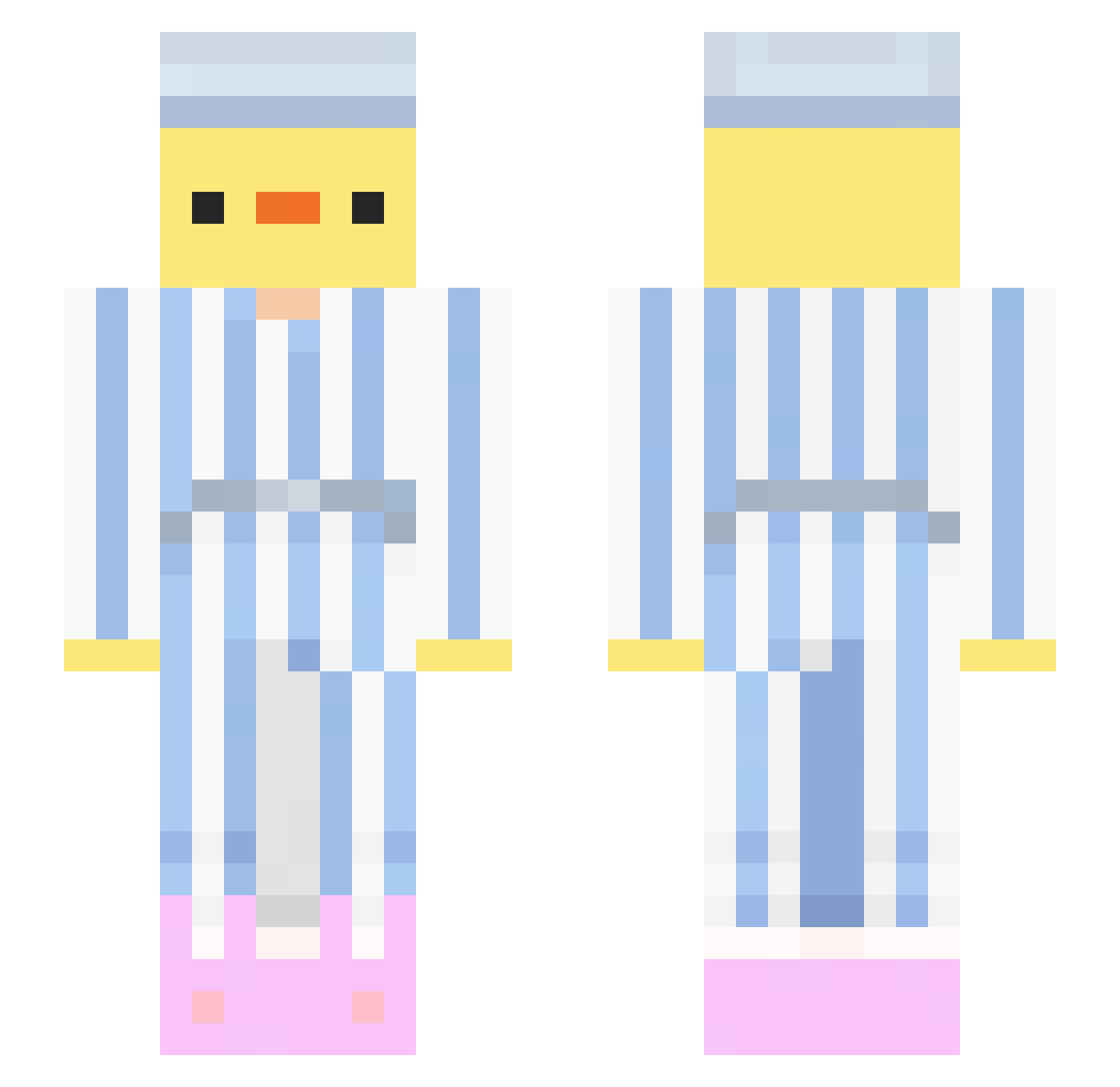 zakqqz Minecraft skin, front and back view