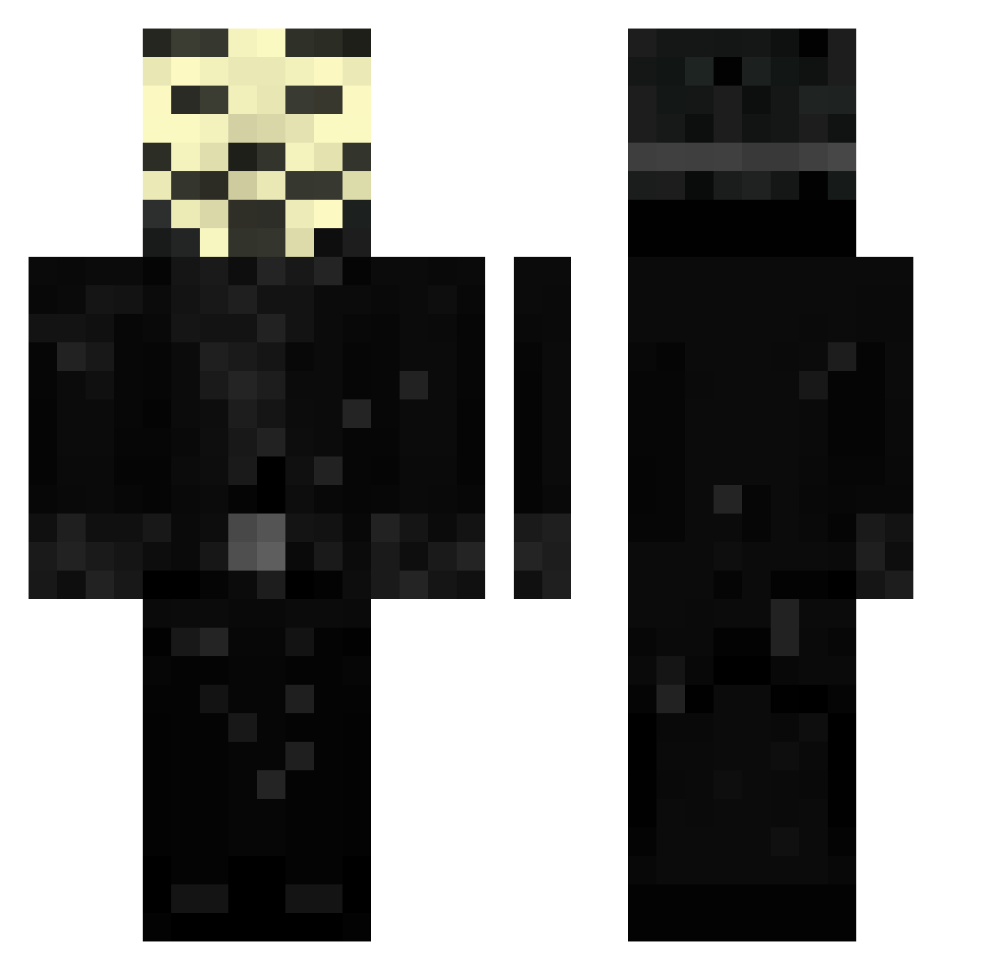 OhScarface Minecraft skin, front and back view