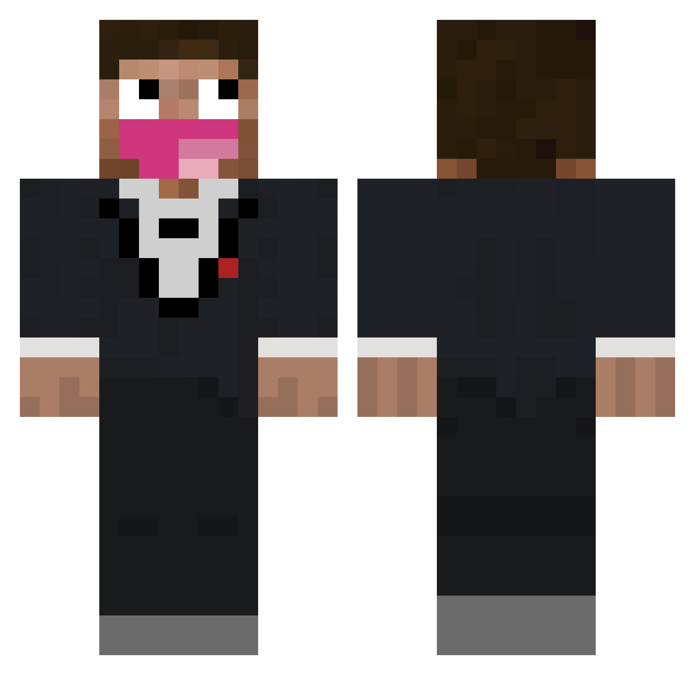 af1f Minecraft skin, front and back view
