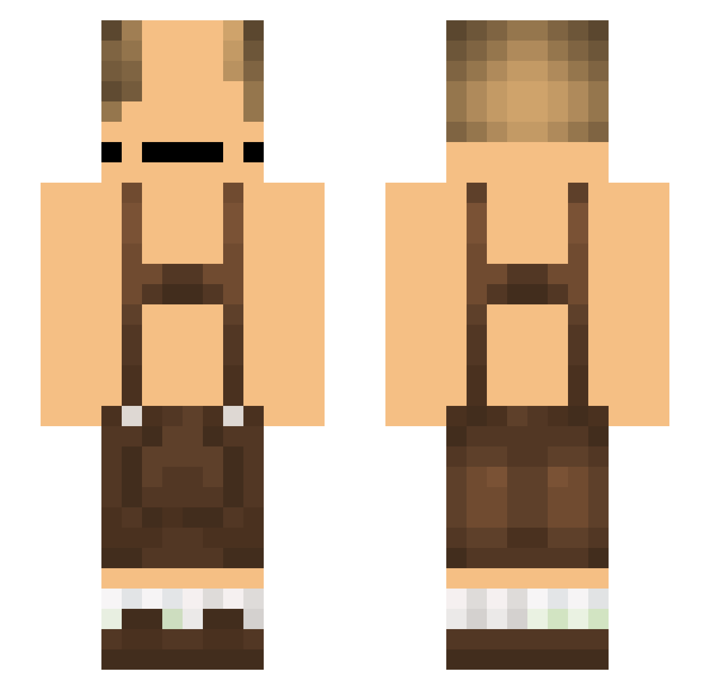 Paulewaule Minecraft skin, front and back view