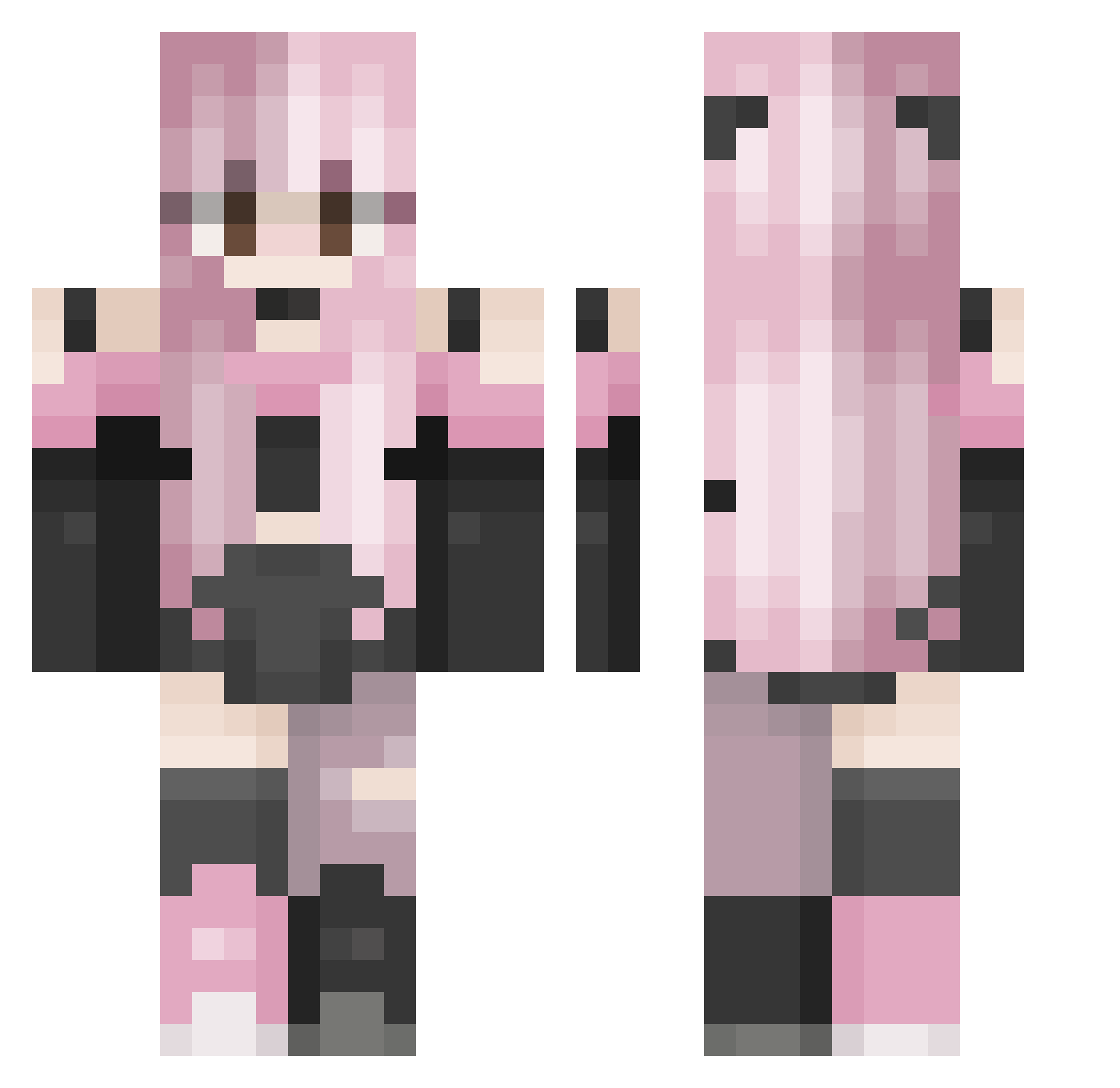 jeroldina Minecraft skin, front and back view