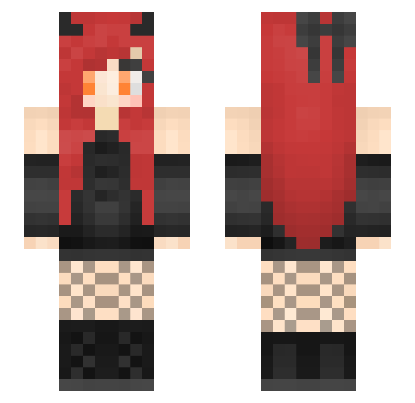 Despend Minecraft skin, front and back view