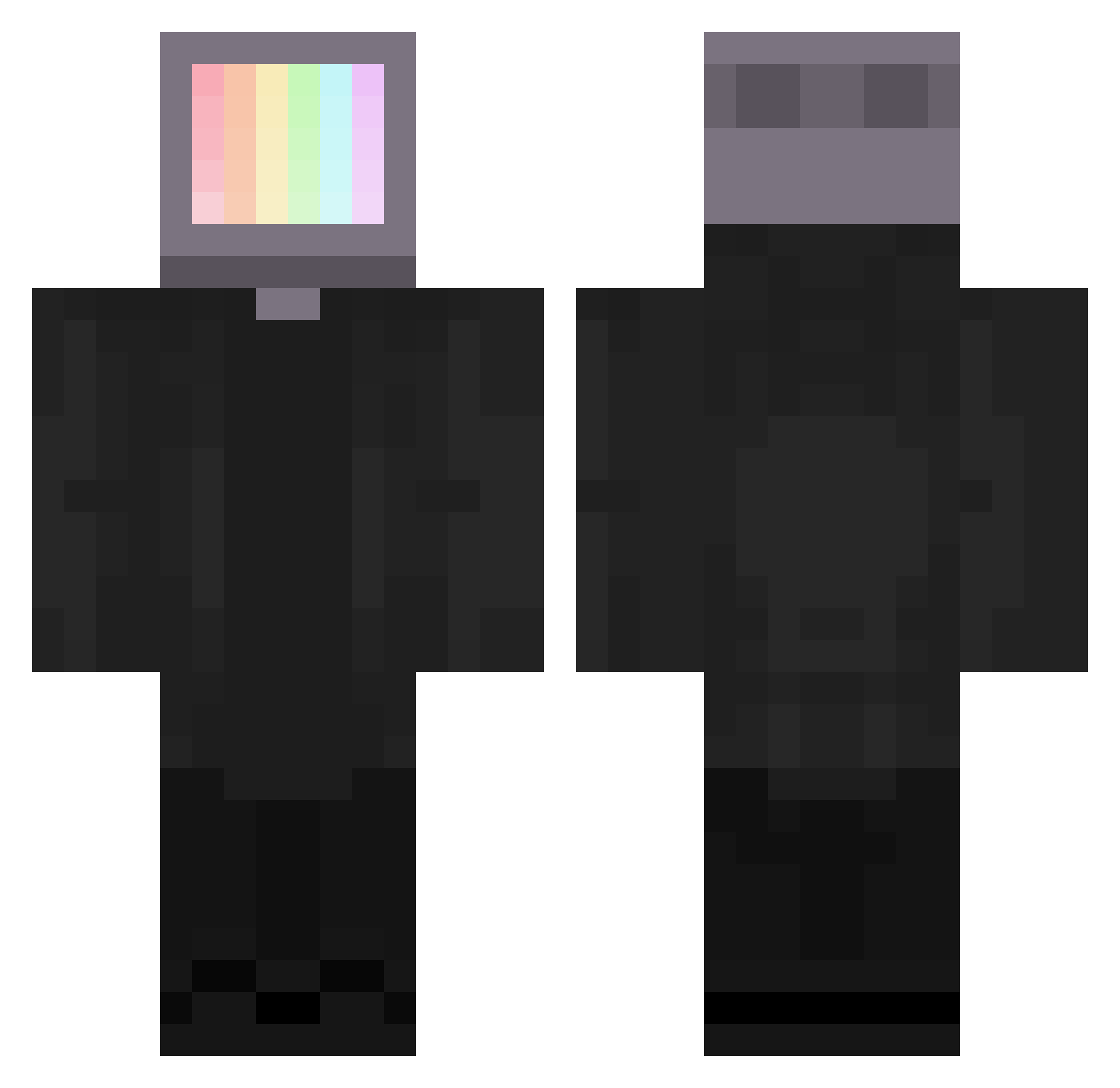 BoundingPeny94 Minecraft skin, front and back view
