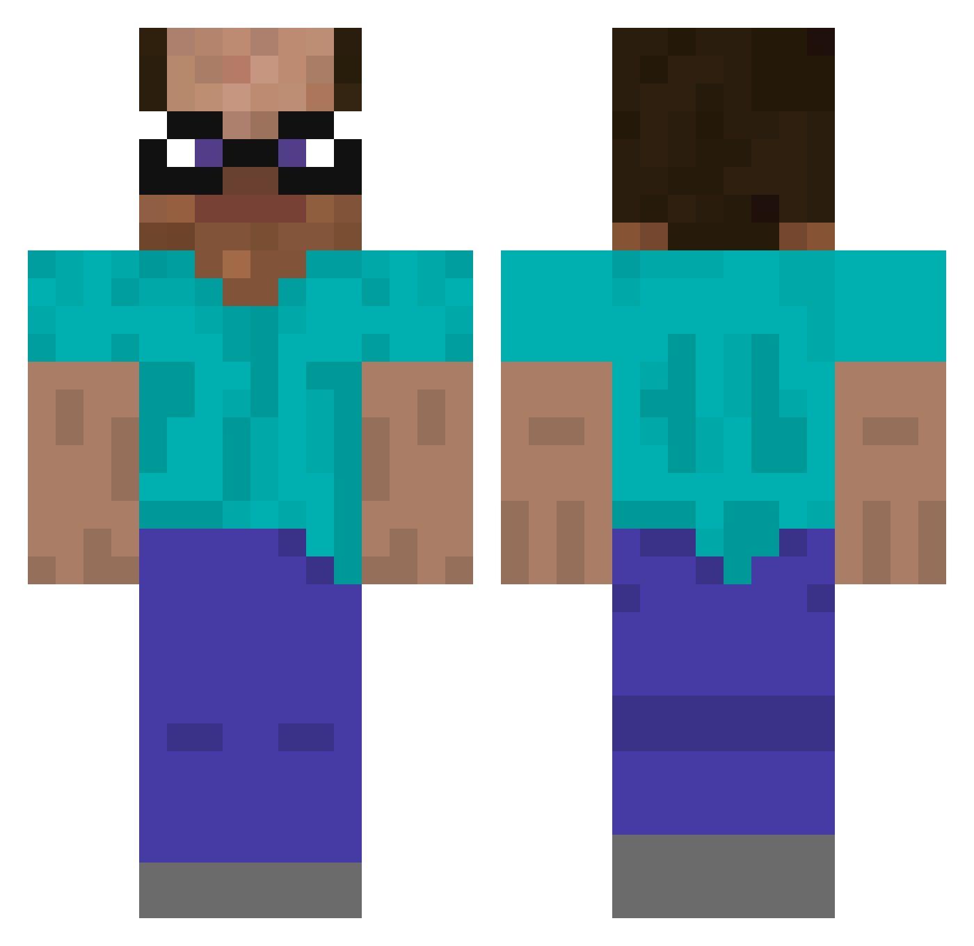 Artwuro_ Minecraft skin, front and back view