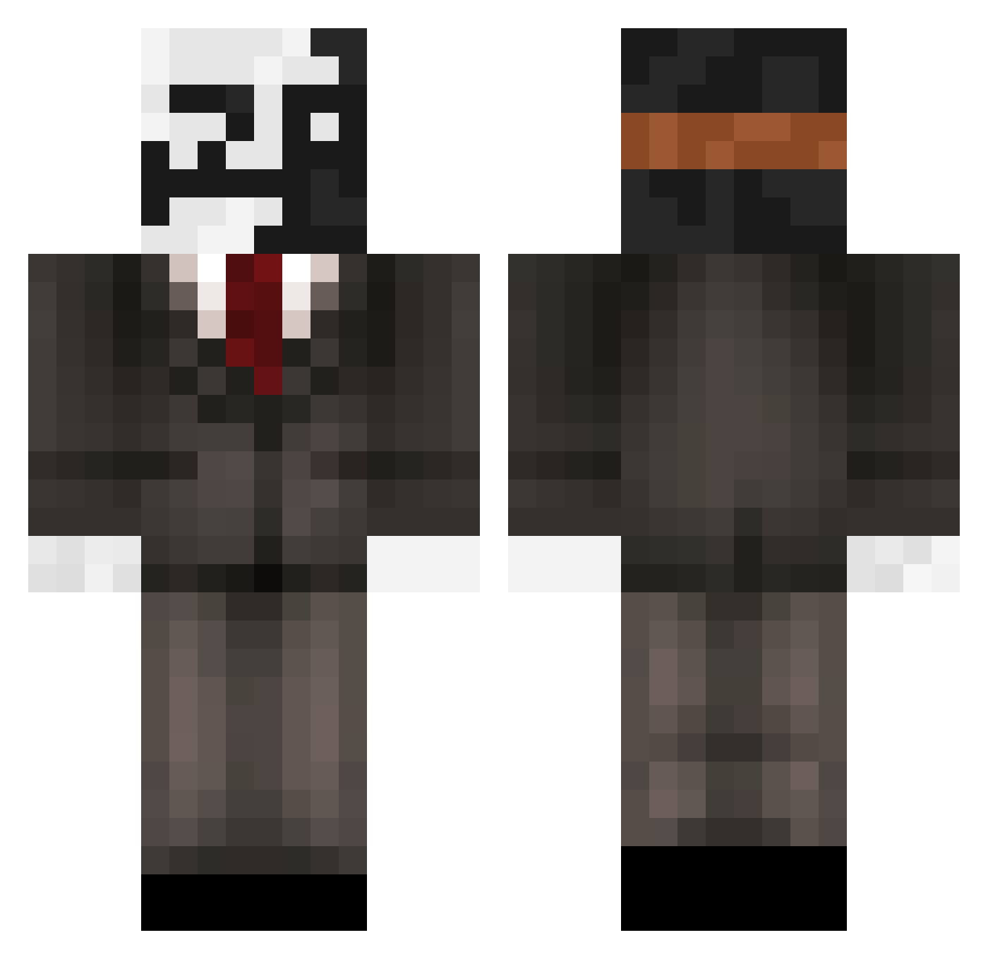 RipleyF Minecraft skin, front and back view
