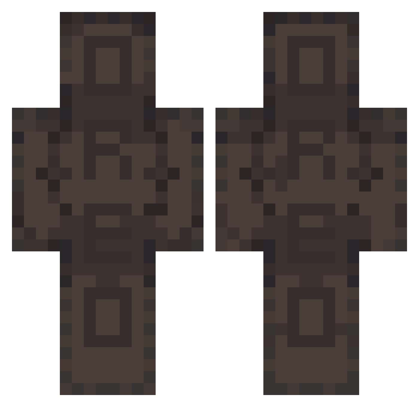 Orejo Minecraft skin, front and back view