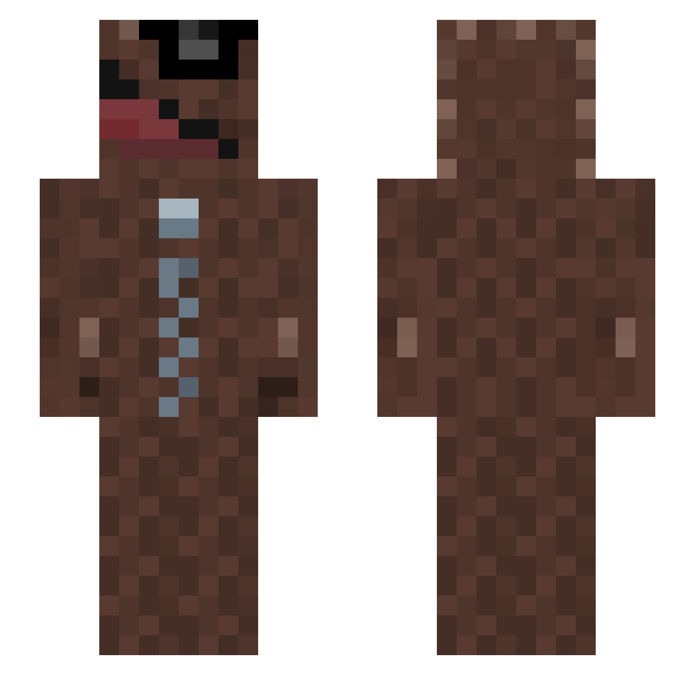 LarpingMinecraft Minecraft skin, front and back view
