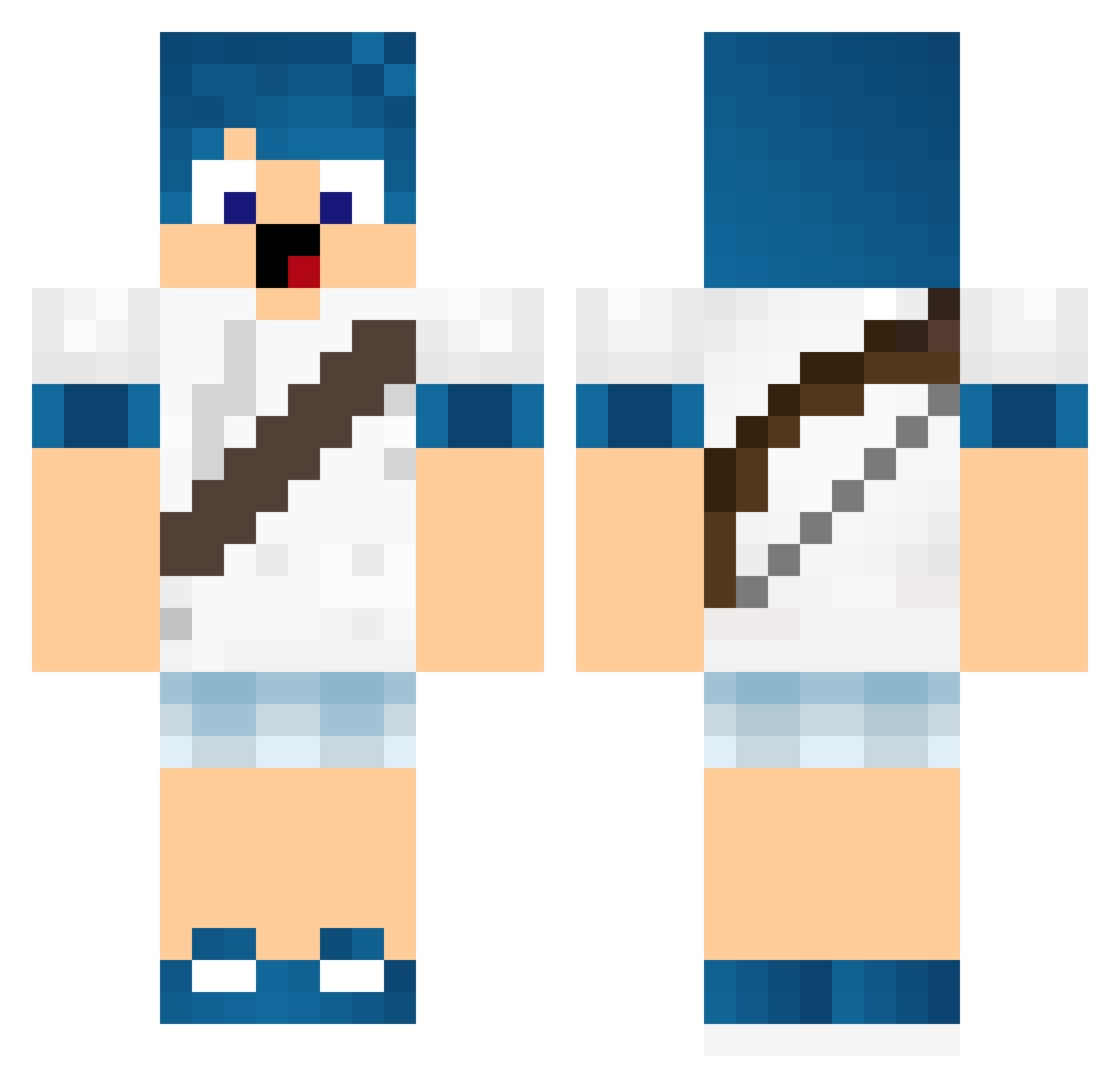call_me_Koki Minecraft skin, front and back view