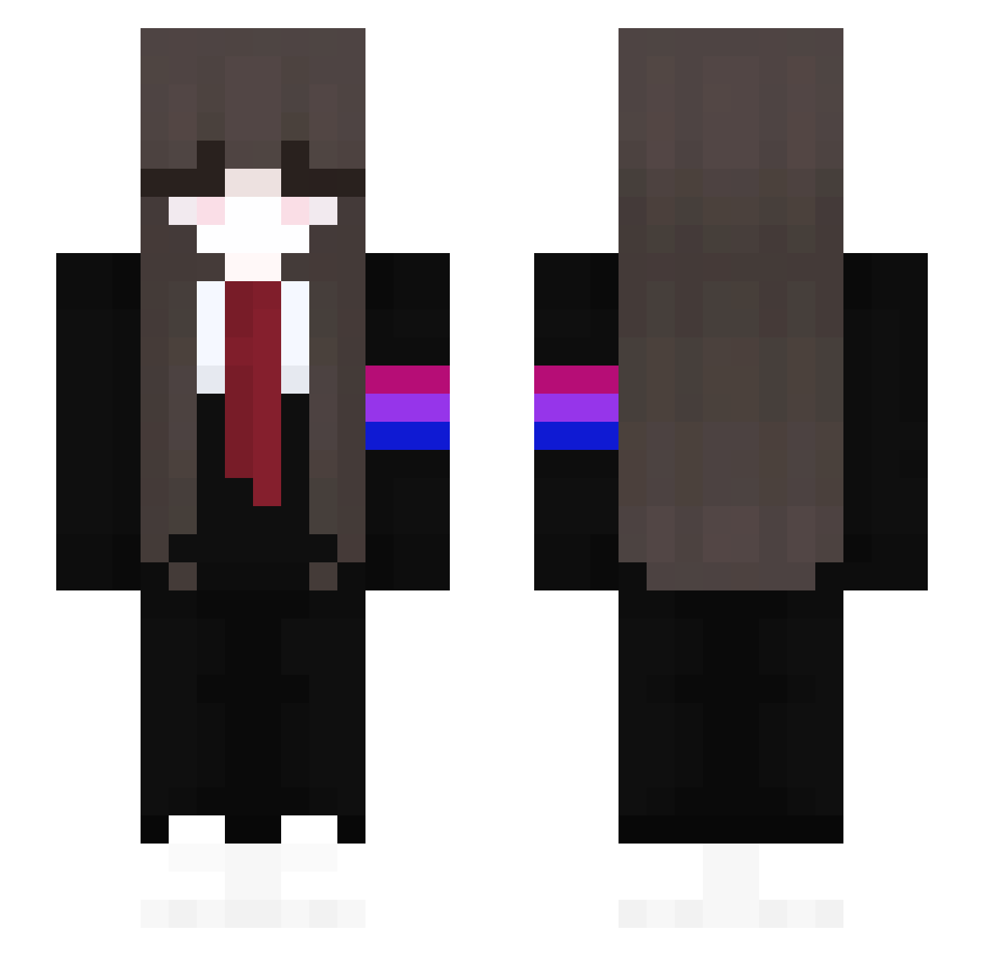 uPazz Minecraft skin, front and back view