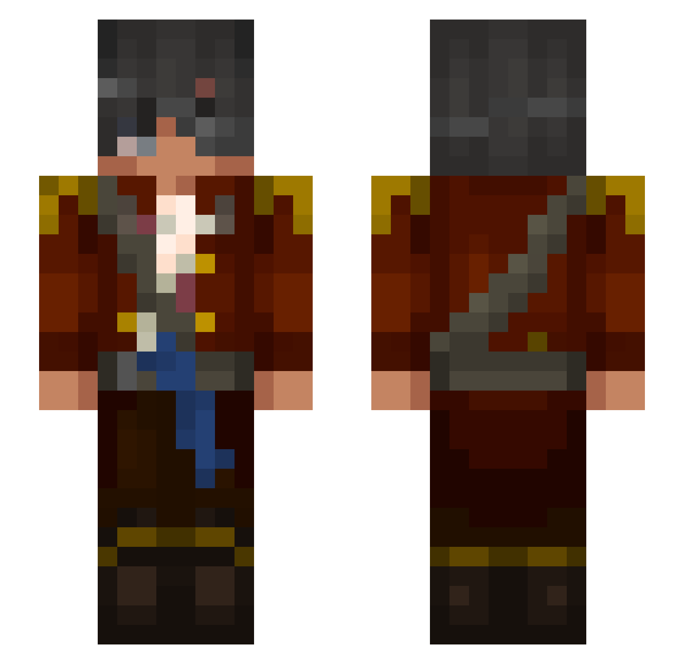 __Chelovek_ Minecraft skin, front and back view