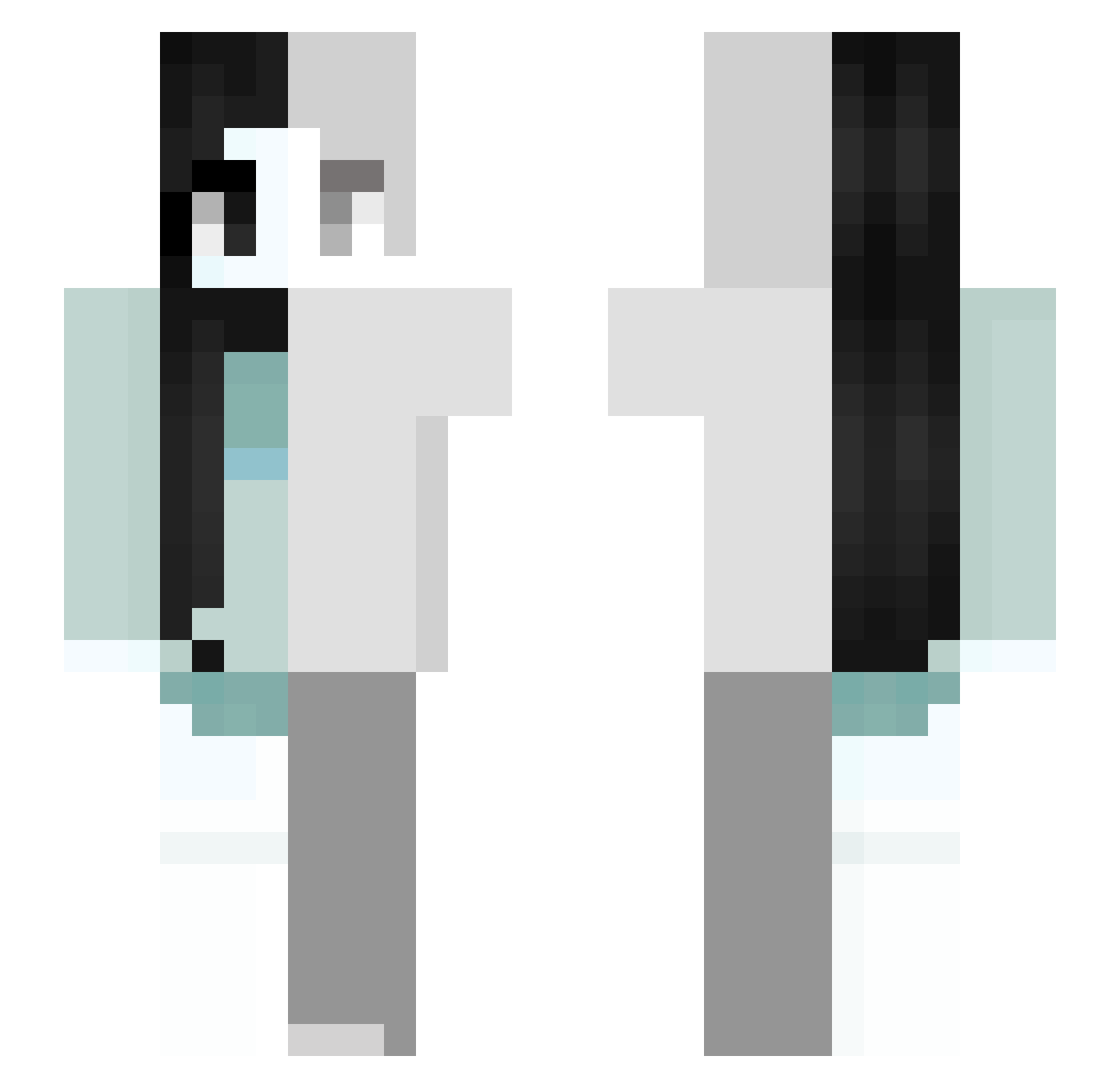 apague Minecraft skin, front and back view