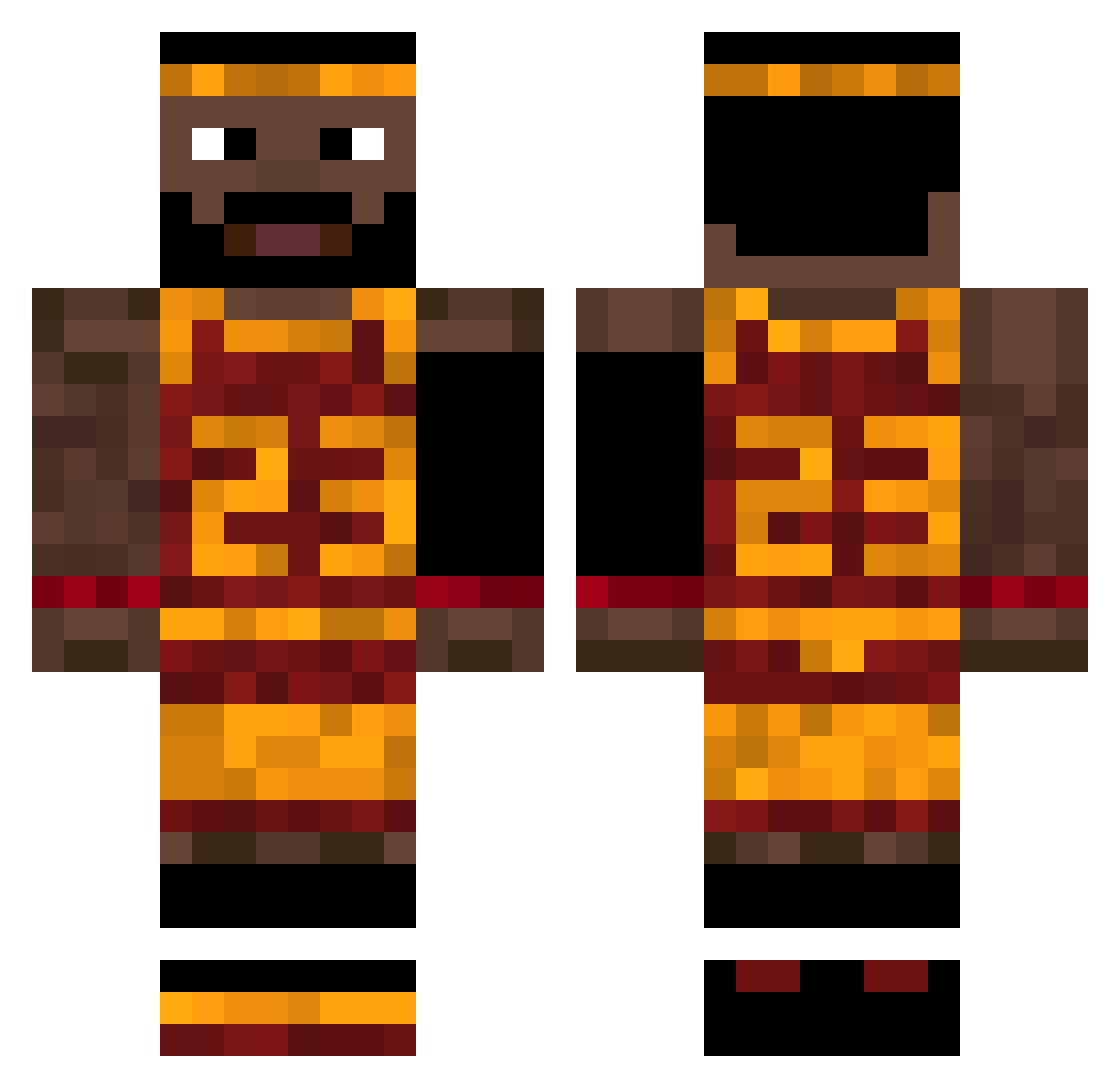 FrostyLikesMC Minecraft skin, front and back view