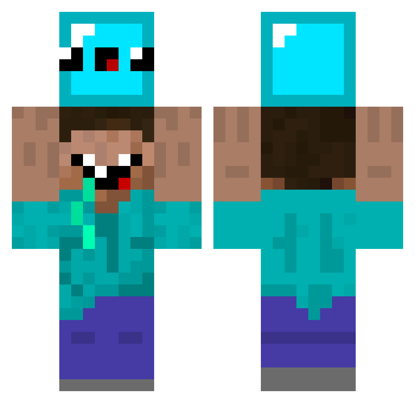 Blabl_ Minecraft skin, front and back view