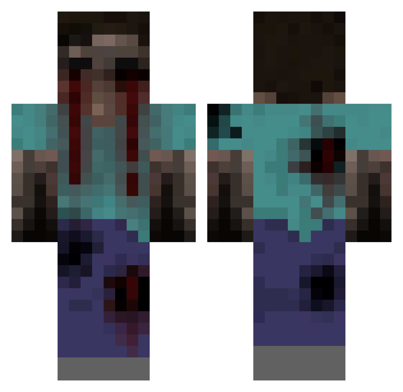 Crimson_Child Minecraft skin, front and back view