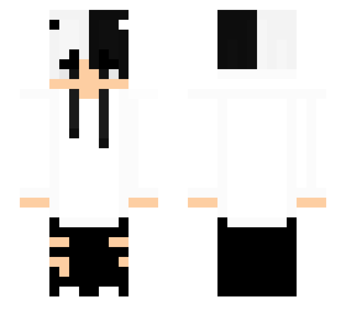 OllieTRP Minecraft skin, front and back view