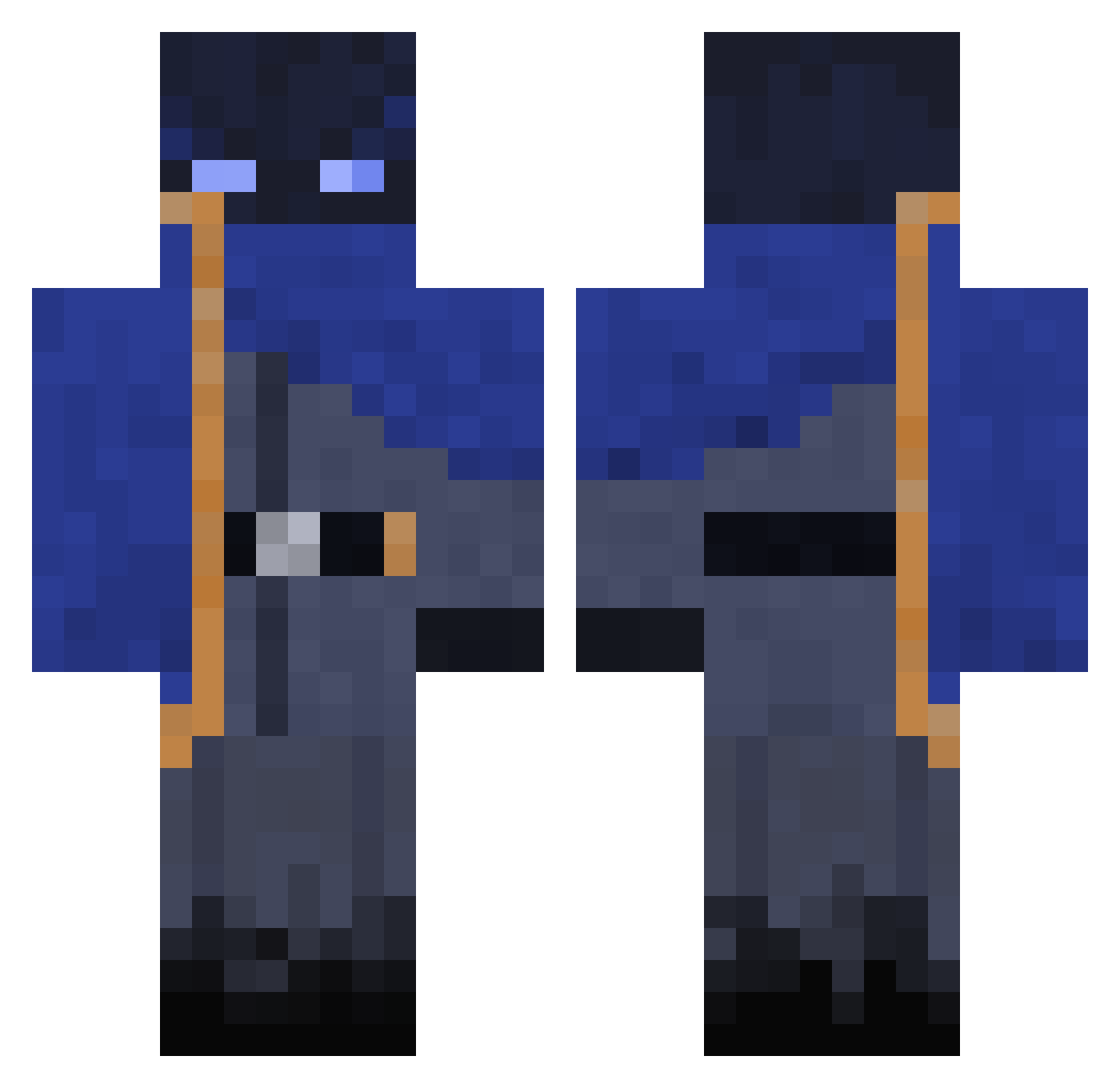 zukon77 Minecraft skin, front and back view