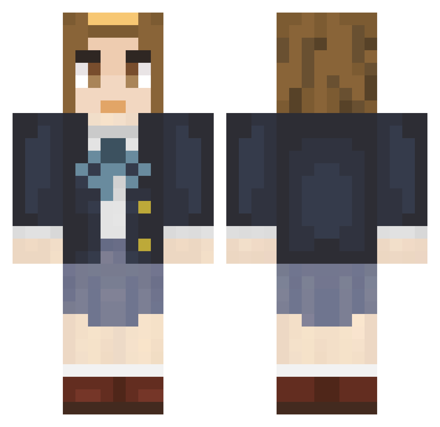 ritskoi Minecraft skin, front and back view