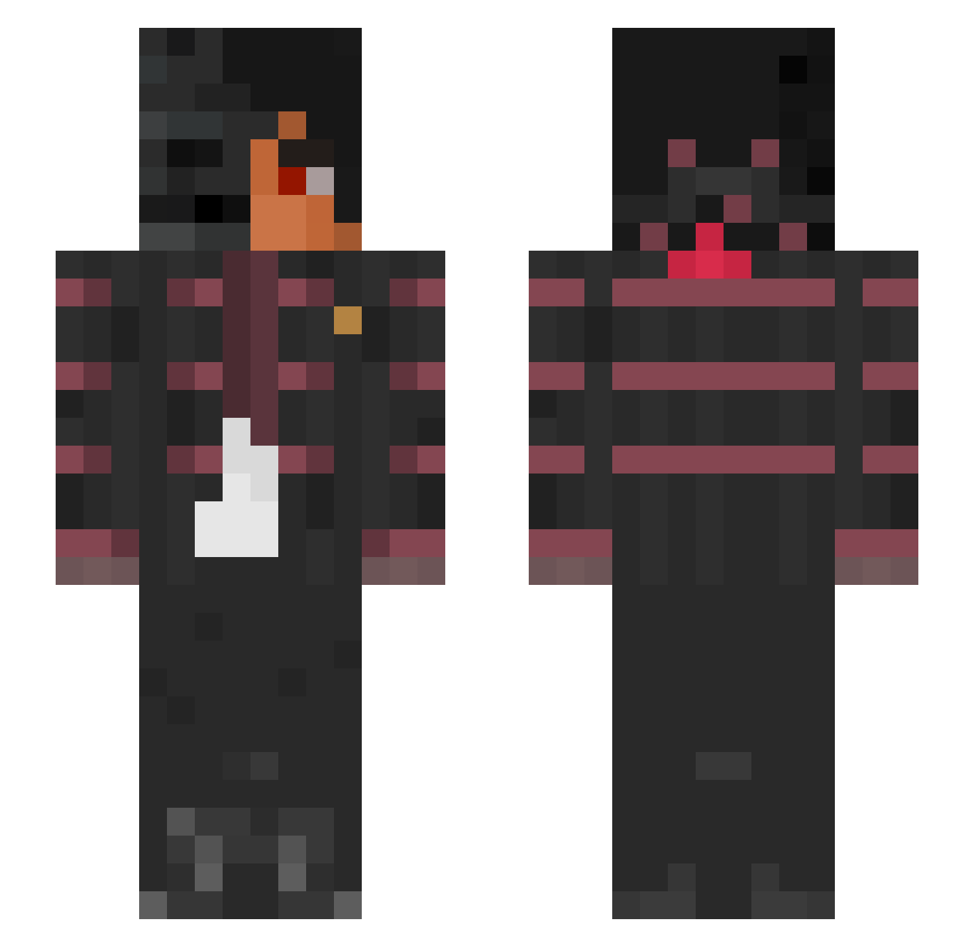 HGod Minecraft skin, front and back view