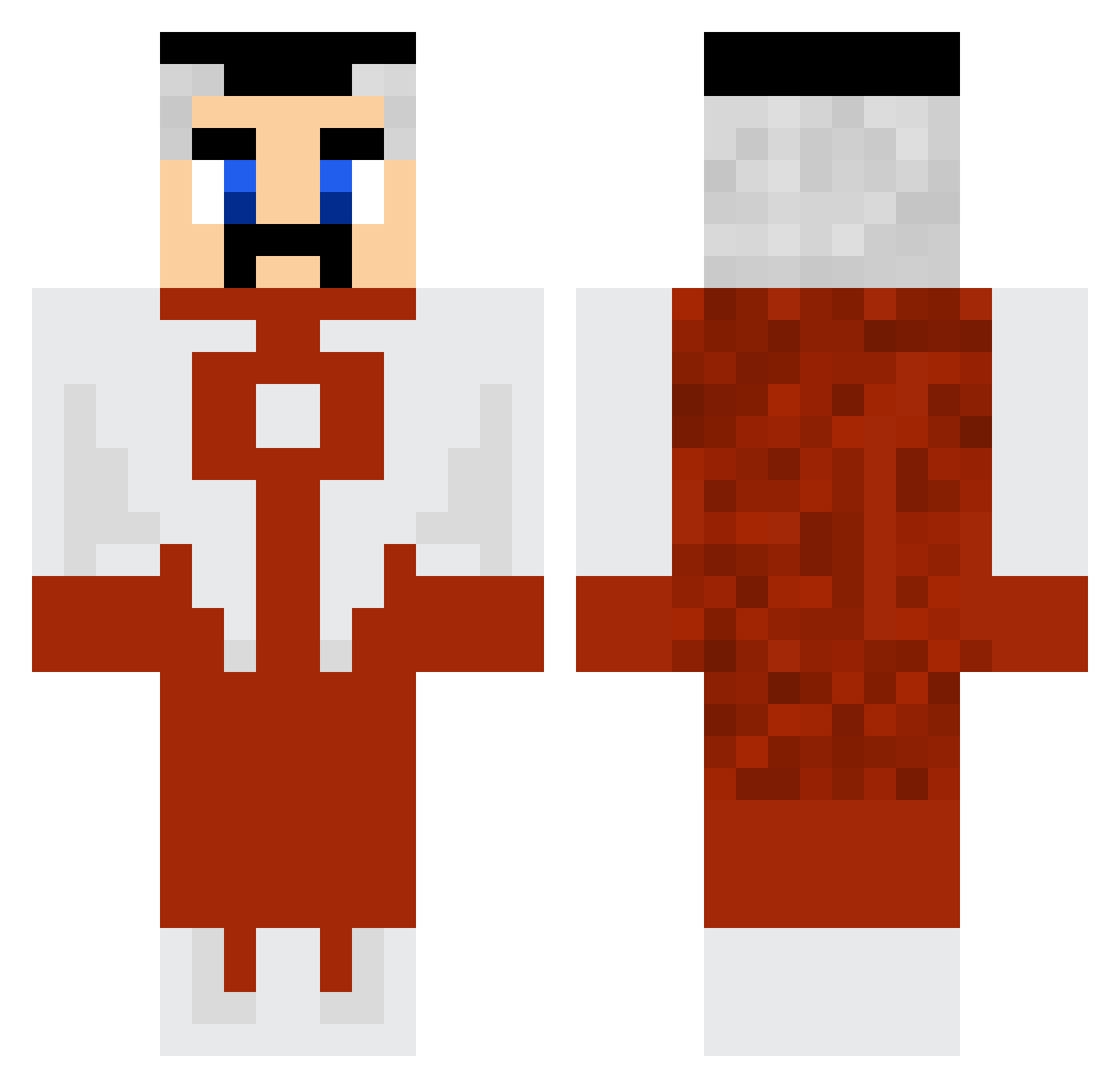 Cartells Minecraft skin, front and back view