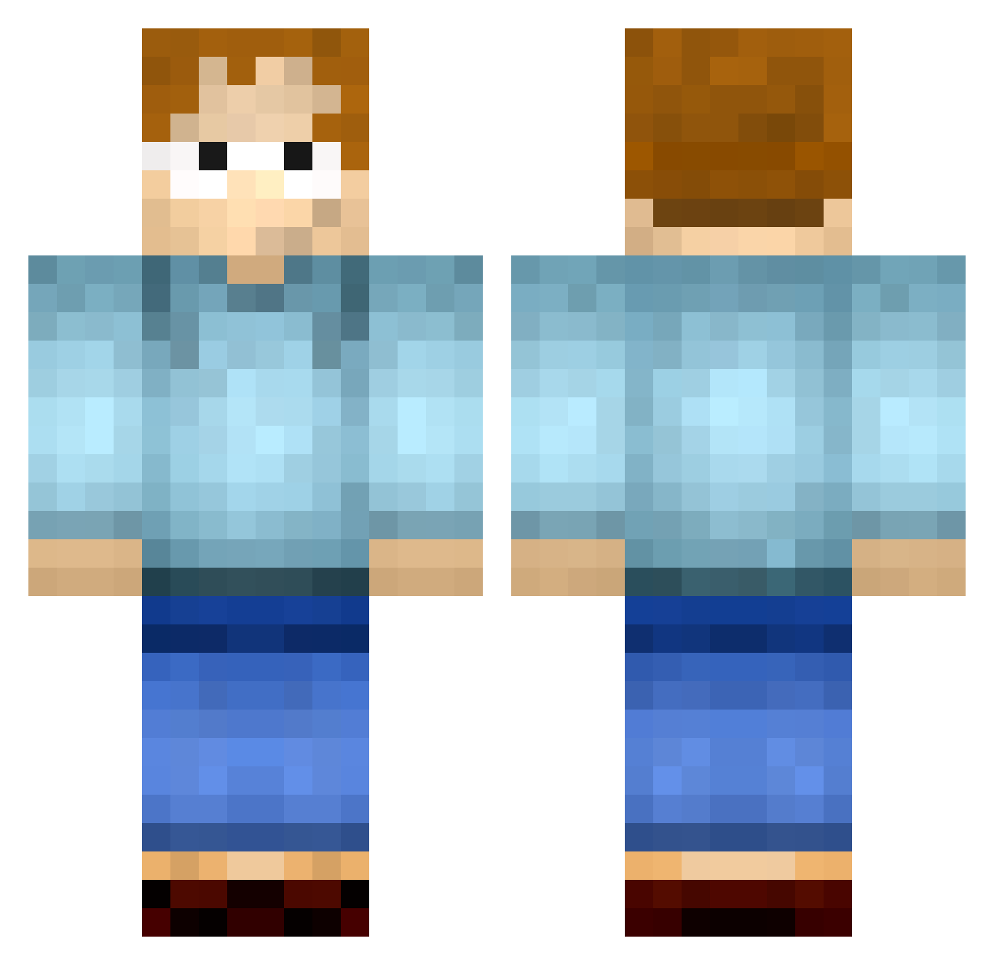 Freedom123456 Minecraft skin, front and back view