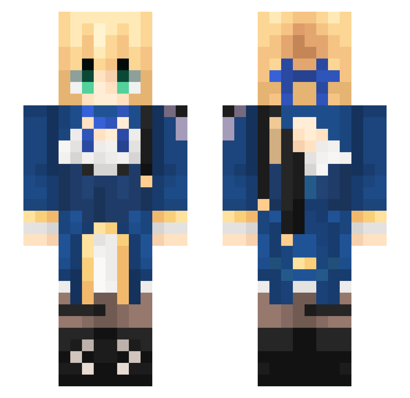 Shadowman212112 Minecraft skin, front and back view