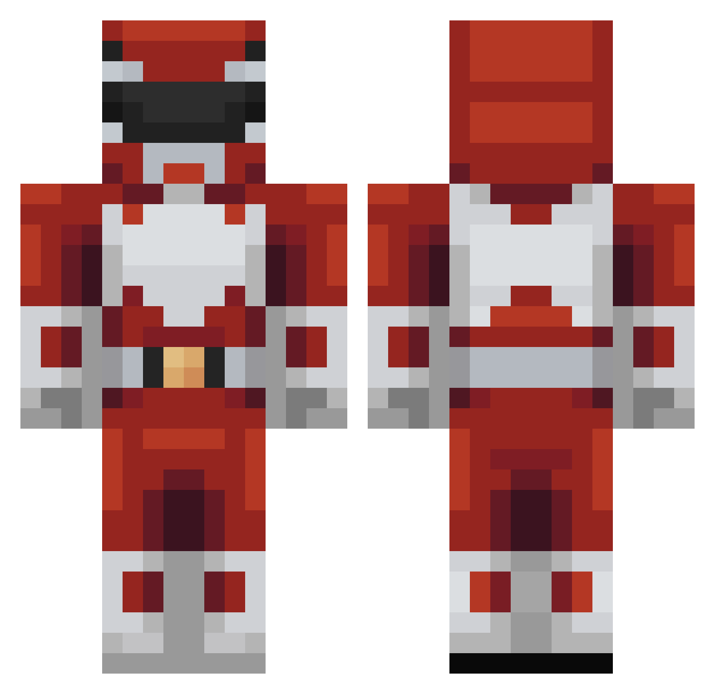 cohorn Minecraft skin, front and back view