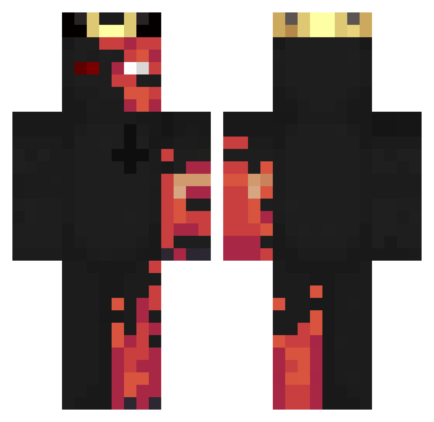 snowynt Minecraft skin, front and back view