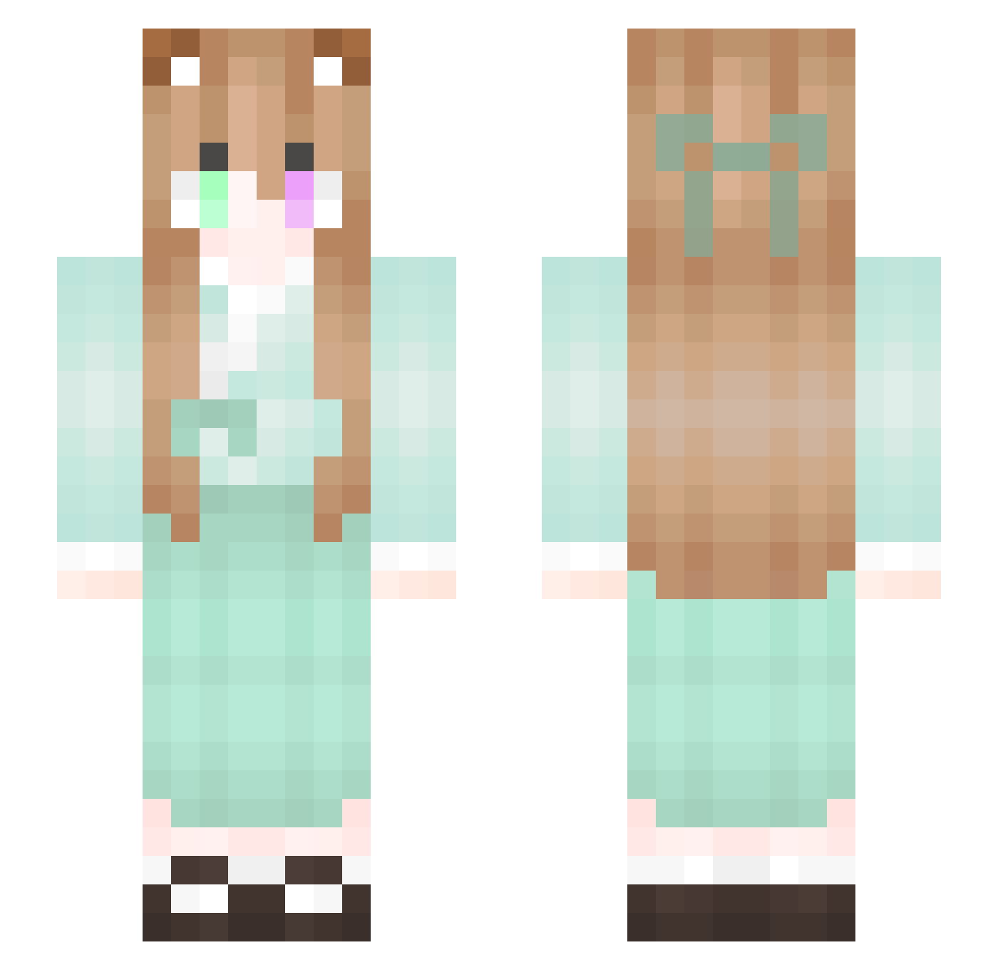 QingshanZbs123 Minecraft skin, front and back view