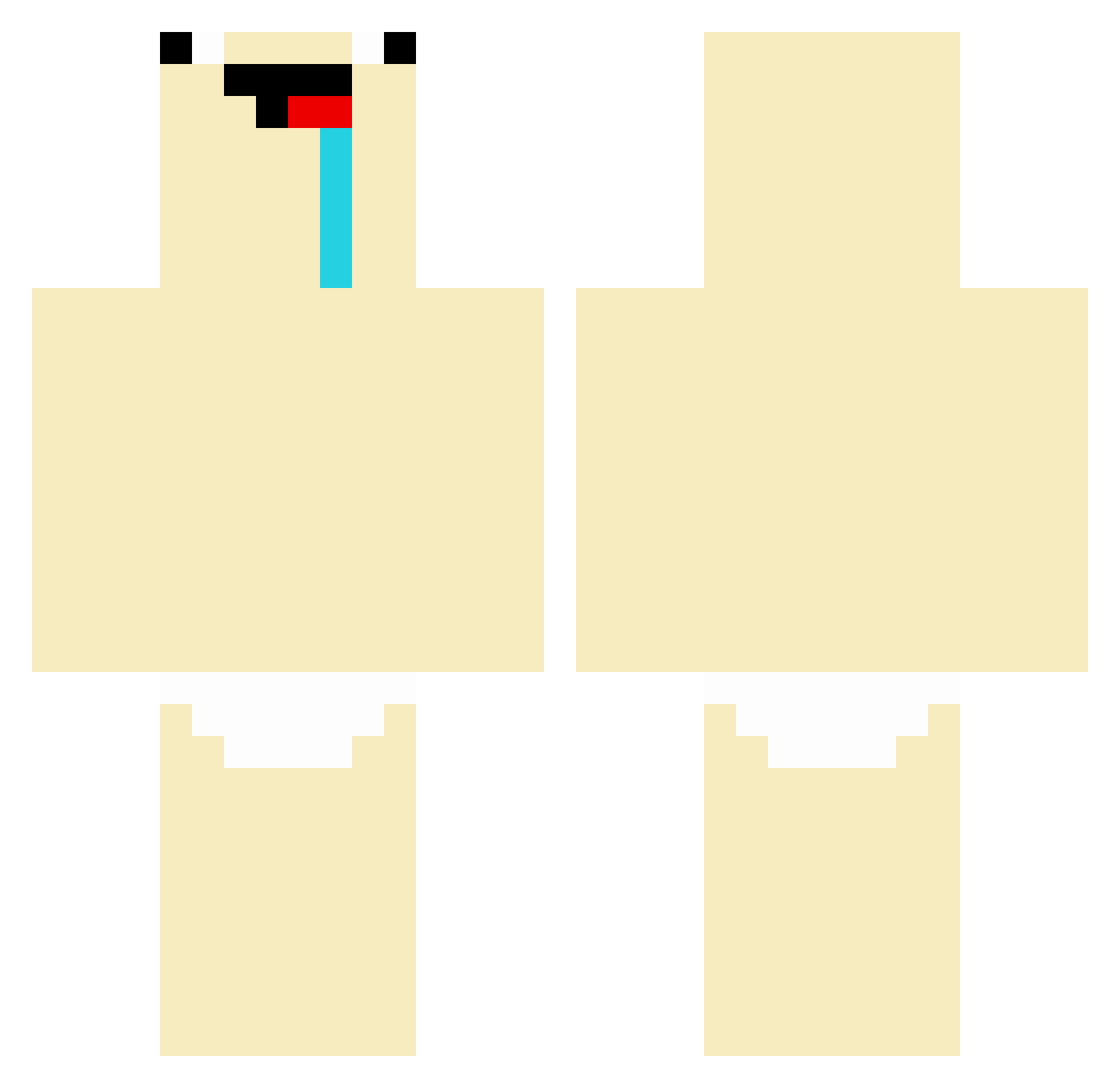 keithan Minecraft skin, front and back view