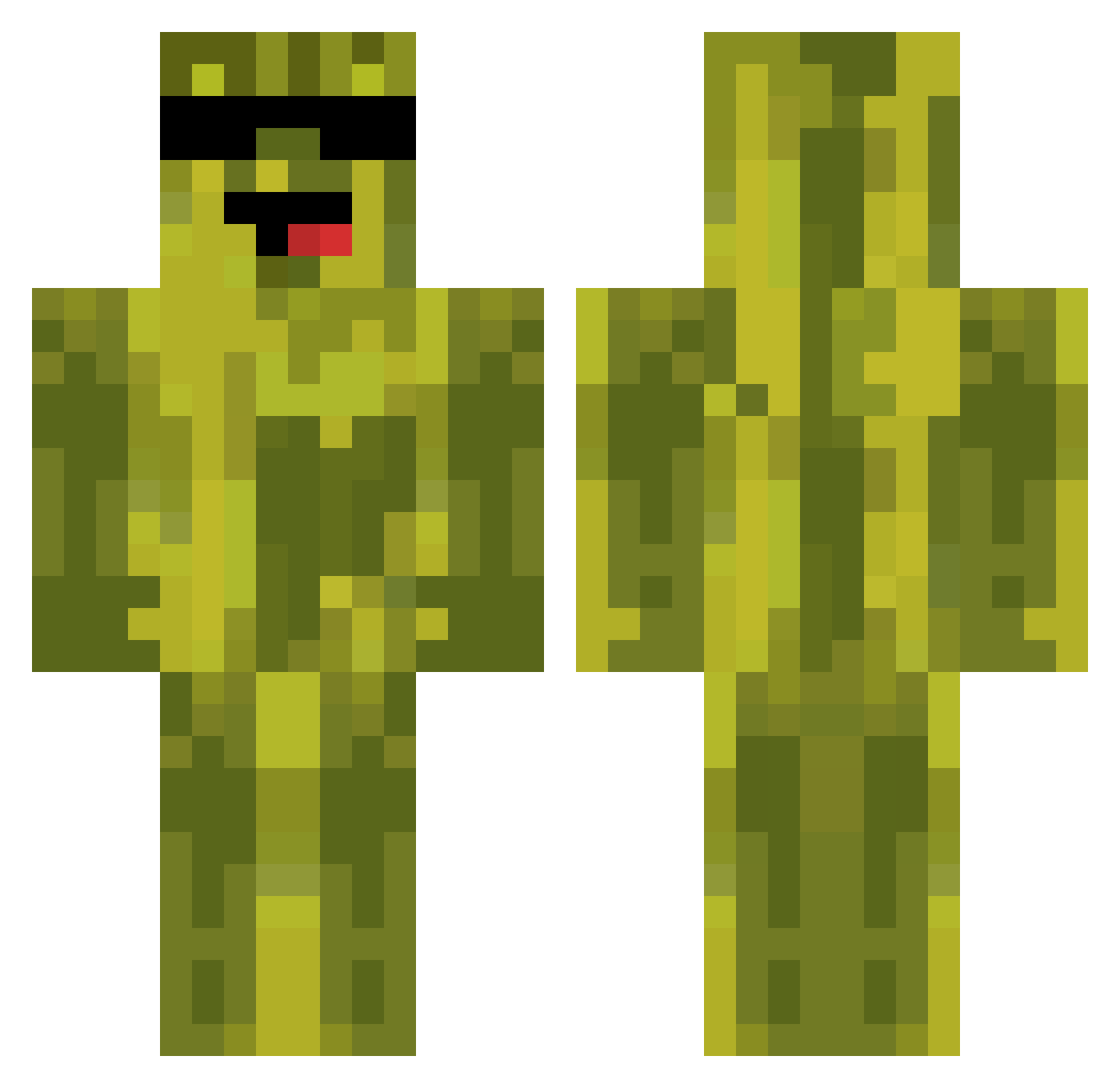 xArbuzek Minecraft skin, front and back view