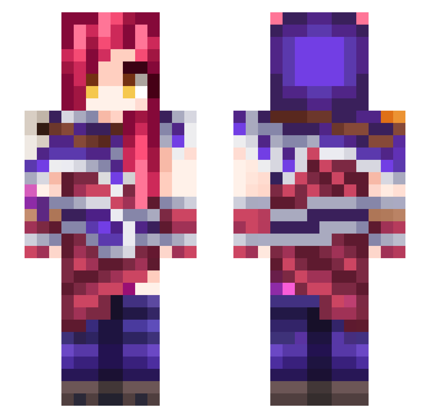 astrina_ Minecraft skin, front and back view